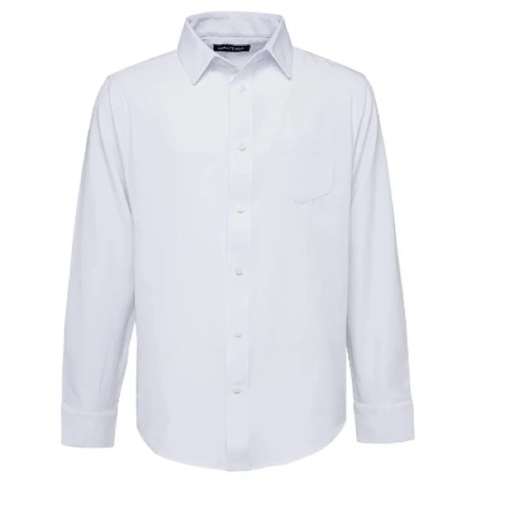 Nautica Boys 'XL 18-20 Synthetic Woven Long Sleeve Shirt boys Uniform Bottoms